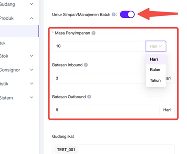 Fefo result outbound setting